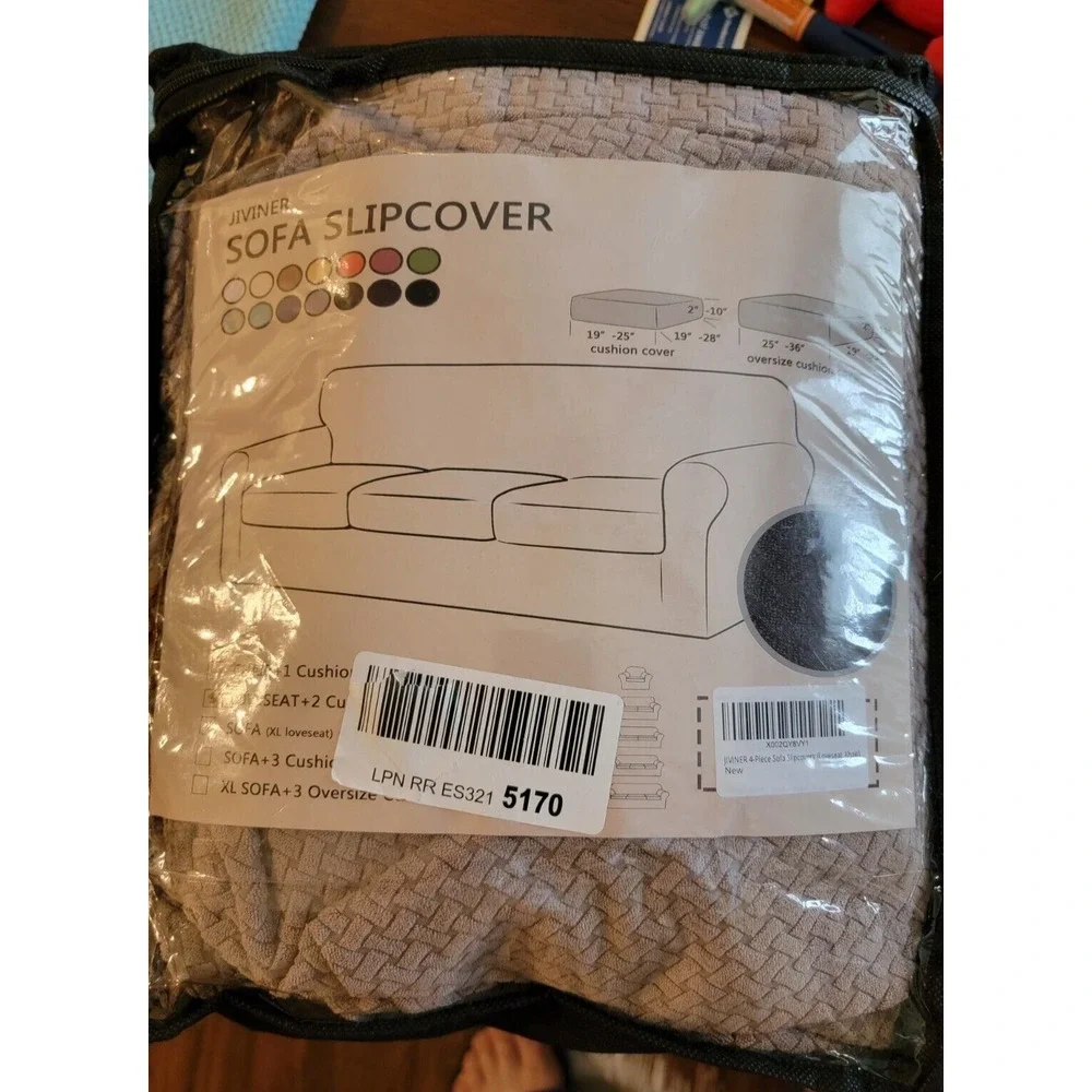 JIVINER  4 Pieces Sofa Slipcovers‎ Stretch Sofa Covers for Loveseat 2 Cushions